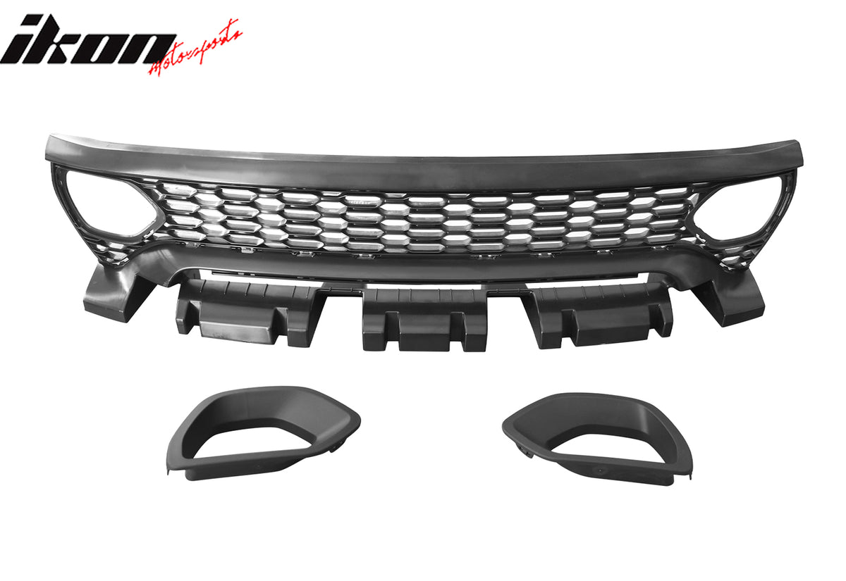 Fits 20-23 Charger Widebody SRT Front Bumper Assembly Replacement W/ LED Grilles