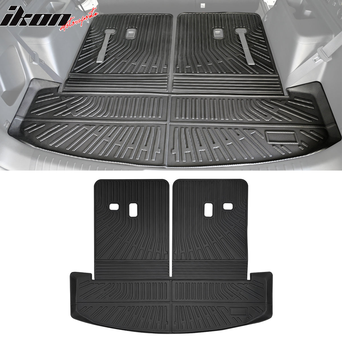 Fits 24-25 Hyundai Santa Fe 6/7 Seats Non-Slip Floor Mats + Trunk Mat Liner TPE