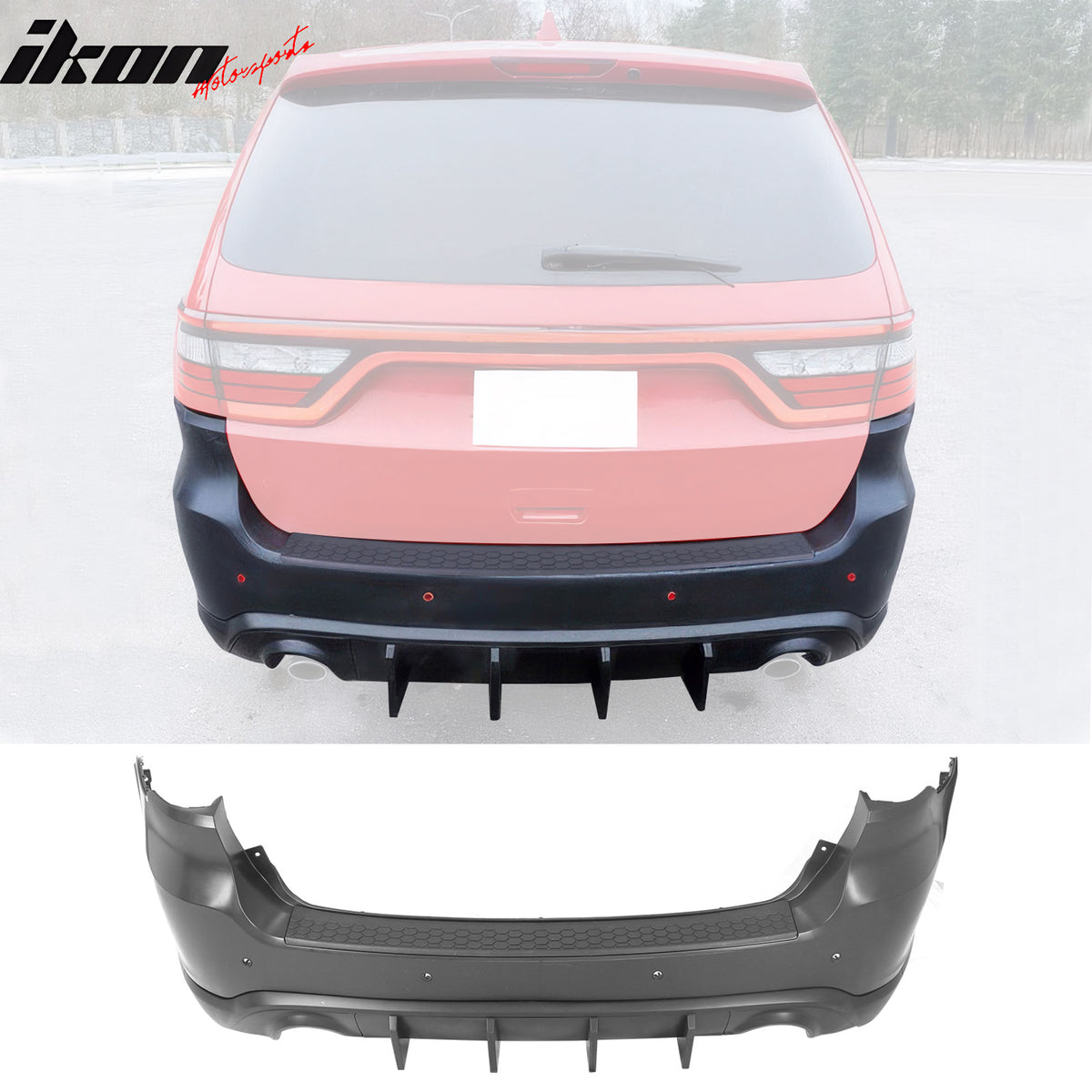 Fits 21-24 Dodge Durango Front Rear Bumper Hellcat Style Conversion V1 Diffuser