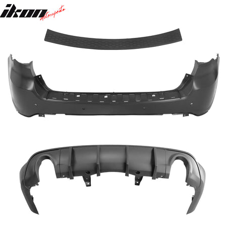 Fits 21-24 Dodge Durango Rear Bumper Cover Hellcat Style Conversion V1 Diffuser