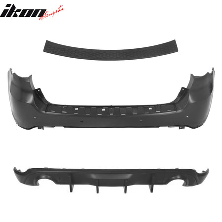 Fits 21-24 Dodge Durango Rear Bumper Cover Hellcat Style Conversion V2 Diffuser