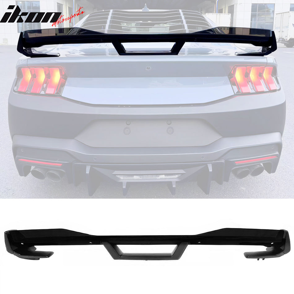 2024-2025 Ford Mustang Dark Horse Matte Trunk Spoiler W/ Gurney Glap