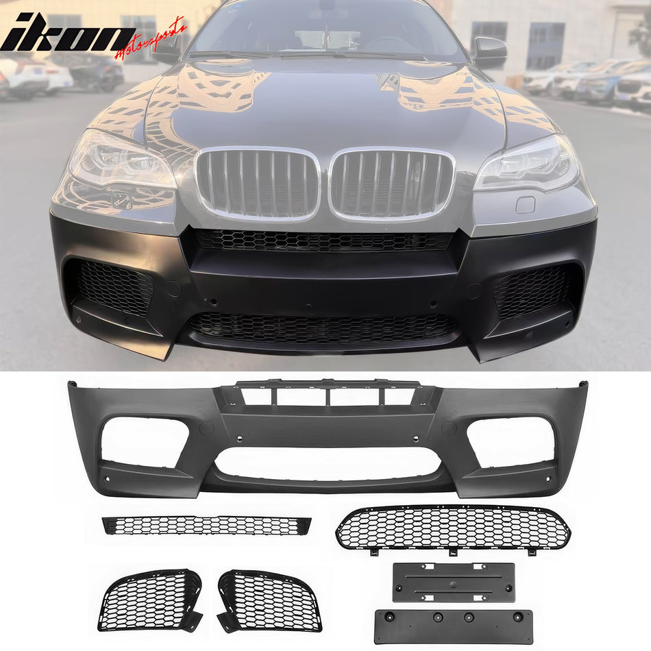 2008-2014 BMW X5 E71 Front Bumper Conversion Grille X6M Style Black PP