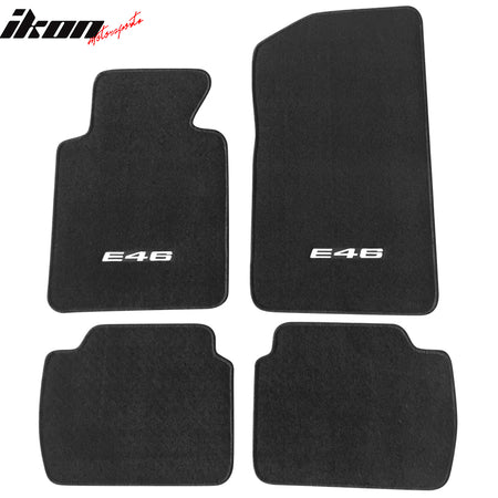 99-06 E46 M3 Logo Floor Mats Carpet Front Rear Nylon FOR: (BMW)