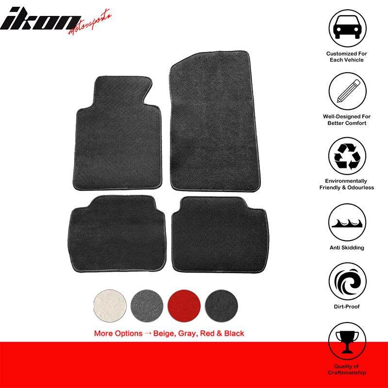 Car Floor Mat for 1999-2005 BMW E46 3 Series 2001-06 M3 Gray 4PC Nylon