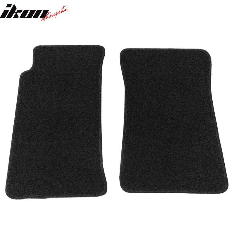 Floor Mat Compatible With 1990-1997 Mazda Miata MX5 2Dr, Factory Fitment Car Floor Mats Front & Rear Nylon by IKON MOTORSPORTS, 1991 1992 1993 1994 1995 1996