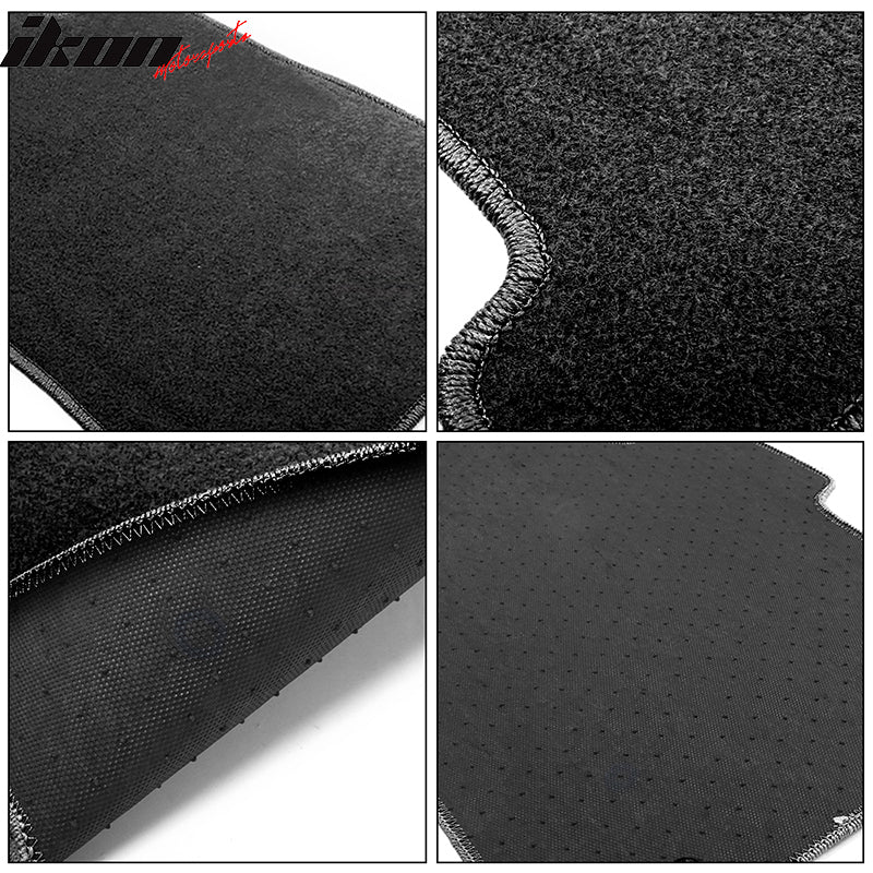 06-11 E90 3 Series Floor Mats Liner Nylon Carpets Black w/ E90 Logo FOR: (BMW)