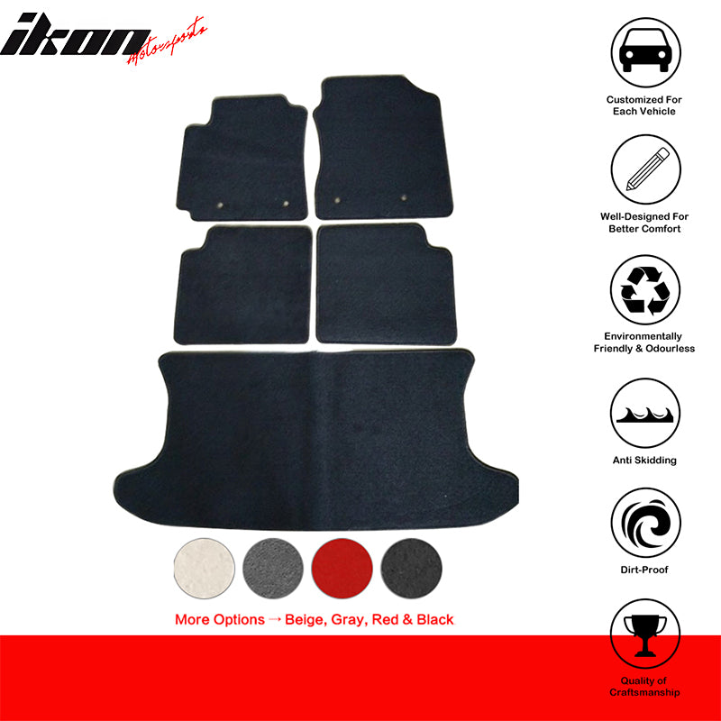 Car Floor Mat for 2004-2007 Scion xB Black Carpet 5PC Nylon