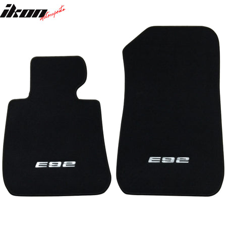 07-13 E92 Logo 3-Series Floor Mats Carpet Front Rear Nylon FOR: (BMW)