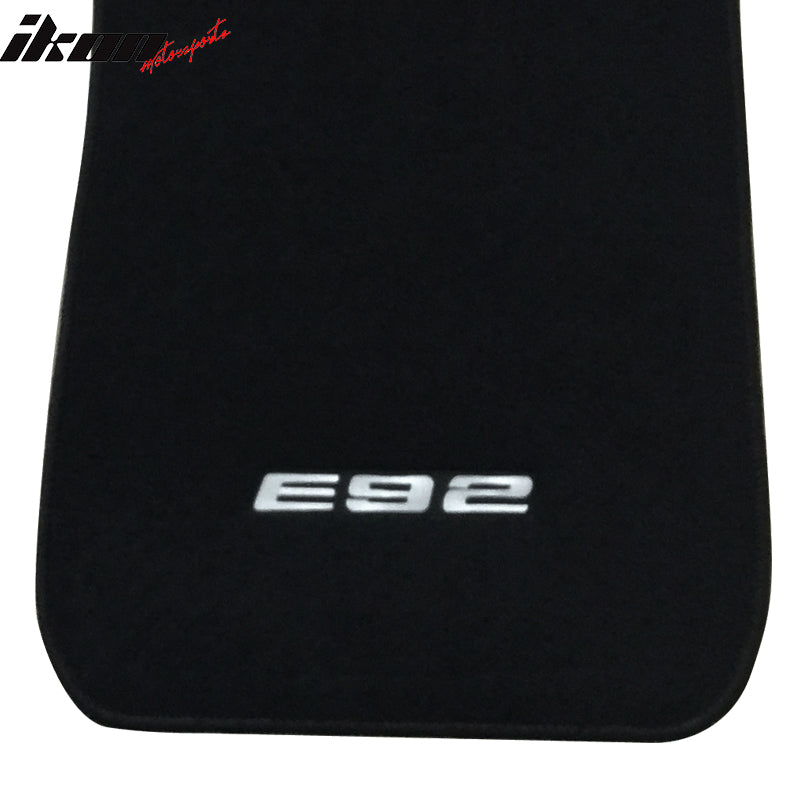 07-13 E92 Logo 3-Series Floor Mats Carpet Front Rear Nylon FOR: (BMW)