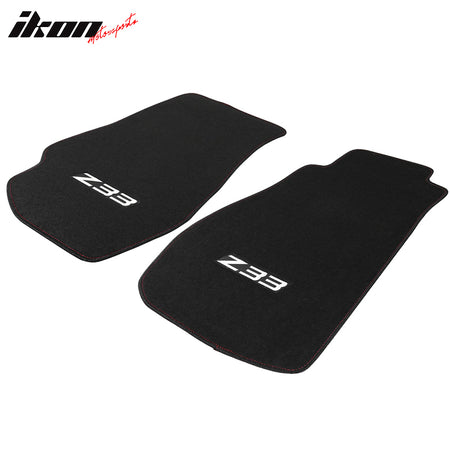 Fits 03-09 Nissan 350Z Floor Mats Liner Nylon Black w/ Z33 Logo Auto Carpets 2PC