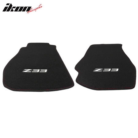 Fits 03-09 Nissan 350Z Floor Mats Liner Nylon Black w/ Z33 Logo Auto Carpets 2PC