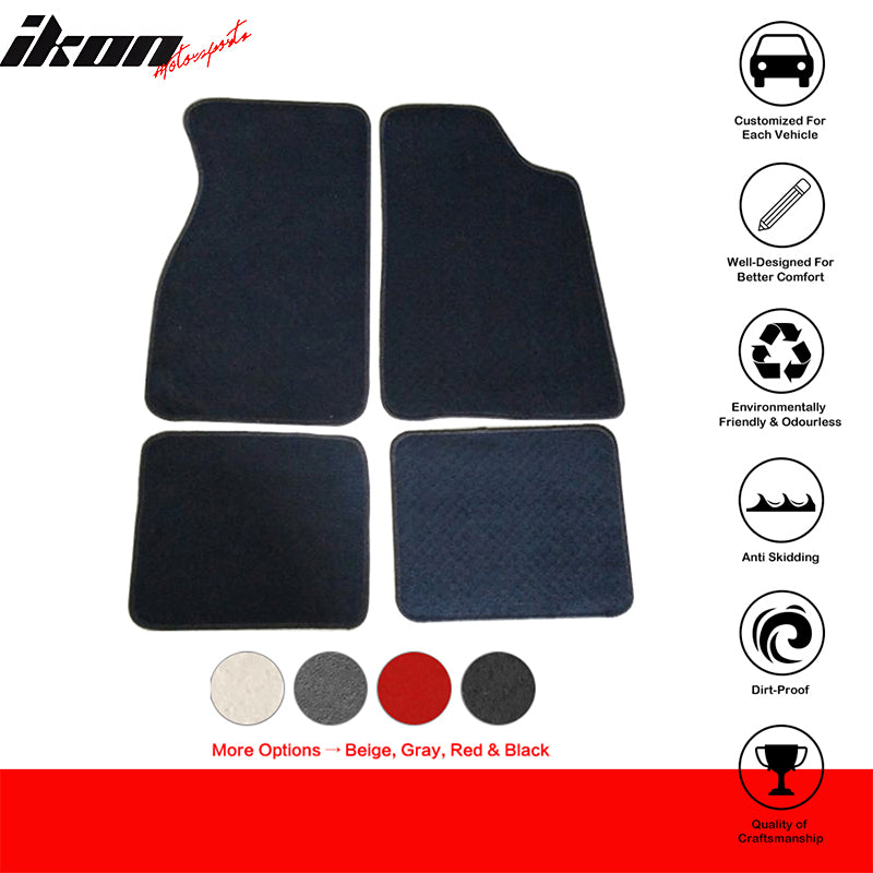 Car Floor Mat for 1979-1993 Ford Mustang Coupe Black Carpets Nylon