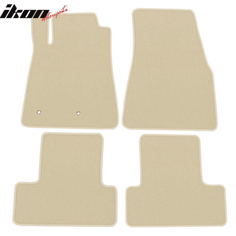 Floor Mats Compatible With 2005-2009 FORD MUSTANG, Nylon Front Rear Carpet by IKON MOTORSPORTS, 2006 2007 2008