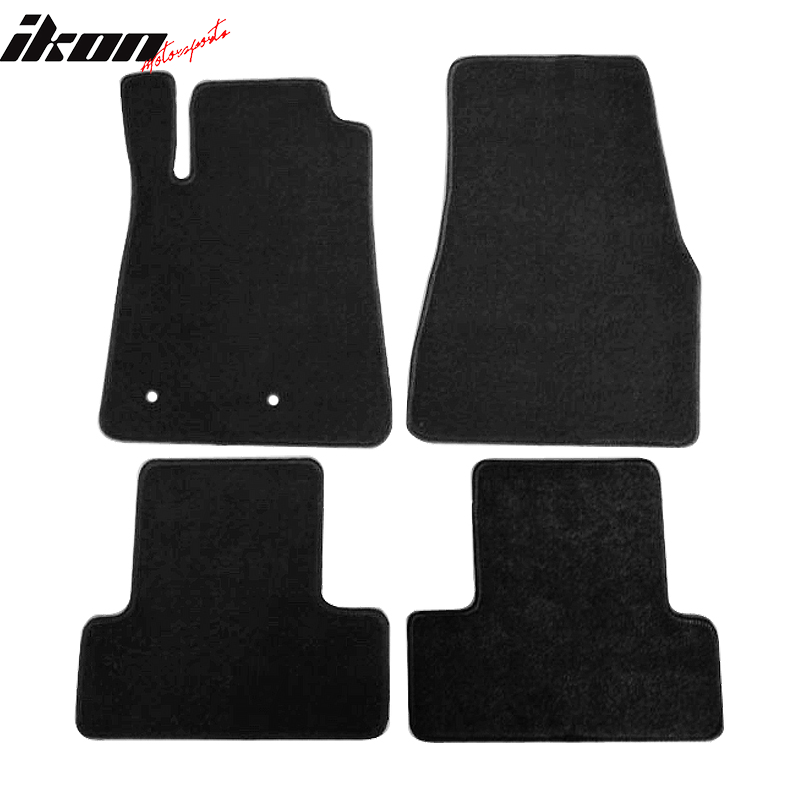 Floor Mats Compatible With 2005-2009 FORD MUSTANG, Nylon Front Rear Carpet by IKON MOTORSPORTS, 2006 2007 2008