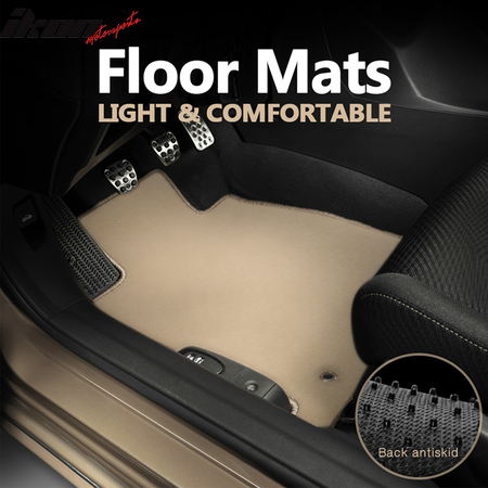 Fits 06-11 Honda Civic 8th Beige Nylon Floor Mats Liner Front Back Row Carpets