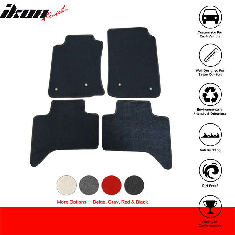 Car Floor Mat for 2005-2010 Toyota Tacoma Black Carpet 4PC Nylon