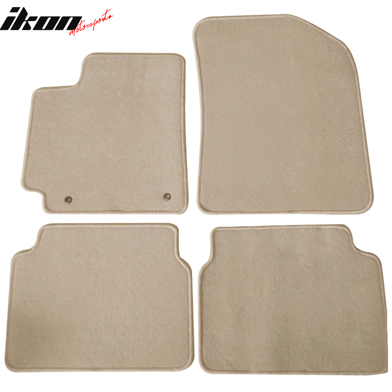 Fits 09-13 Toyota Corolla Floor Mats Carpet Front & Rear Beige 4PC - Nylon