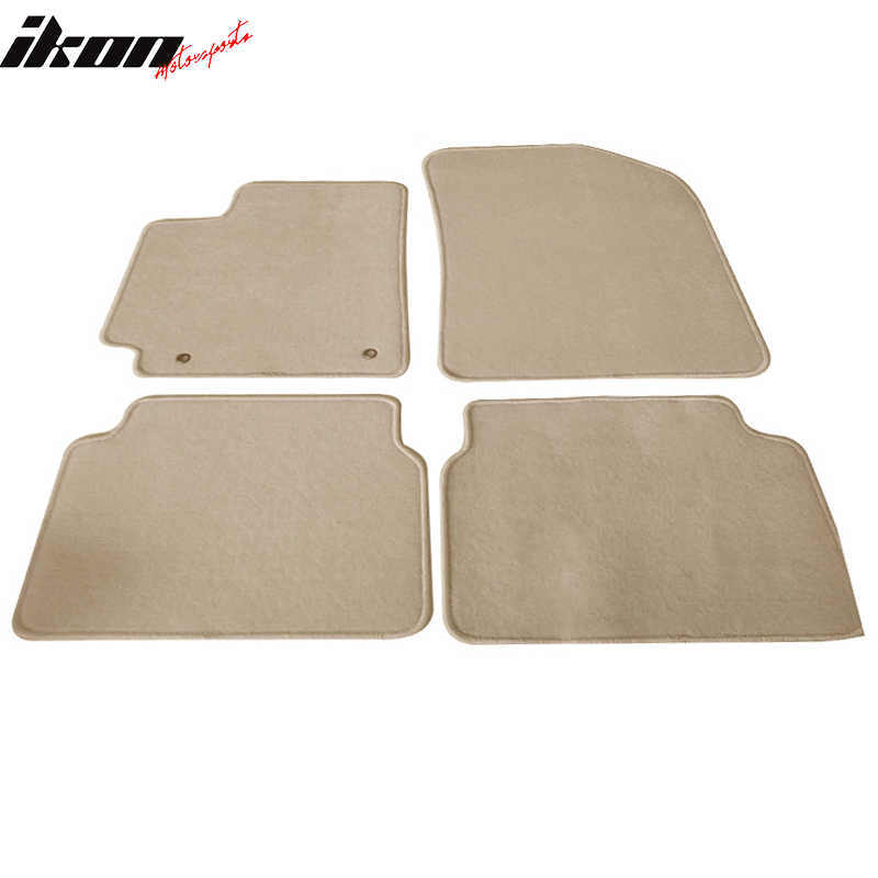 Fits 09-13 Toyota Corolla Floor Mats Carpet Front & Rear Beige 4PC - Nylon