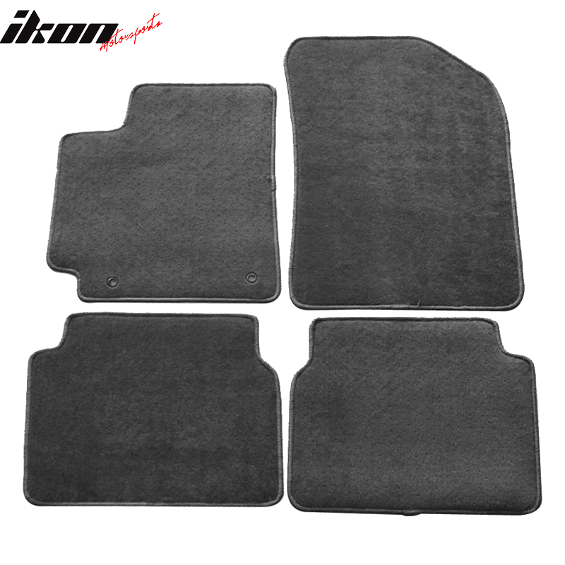 Fits 09-13 Toyota Corolla Floor Mats Carpet Front & Rear Gray 4PC - Nylon