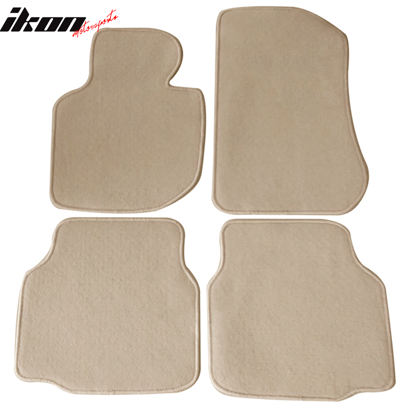 92-98 E36 3-Series Floor Mats Carpet Front & Rear Beige 4PC - Nylon FOR: (BMW)