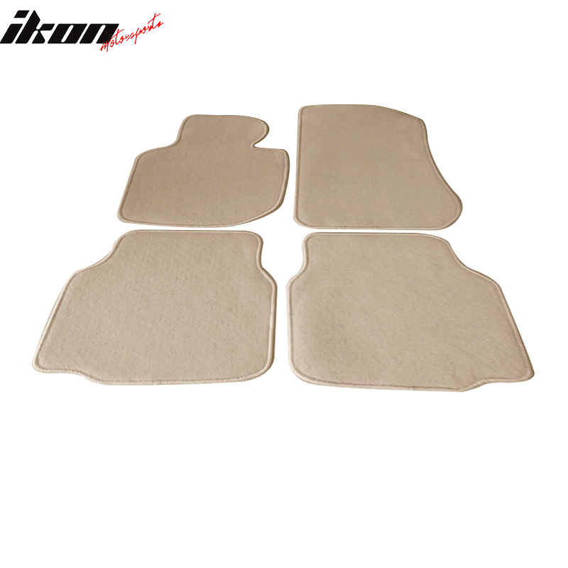 92-98 E36 3-Series Floor Mats Carpet Front & Rear Beige 4PC - Nylon FOR: (BMW)