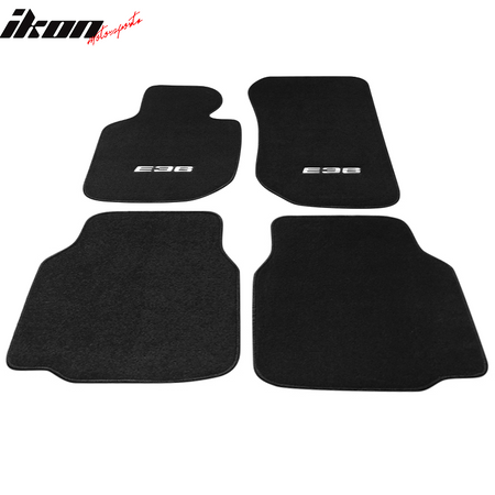 92-98 E36 Logo 3-Series Floor Mats Carpet Front Rear Nylon FOR: (BMW)