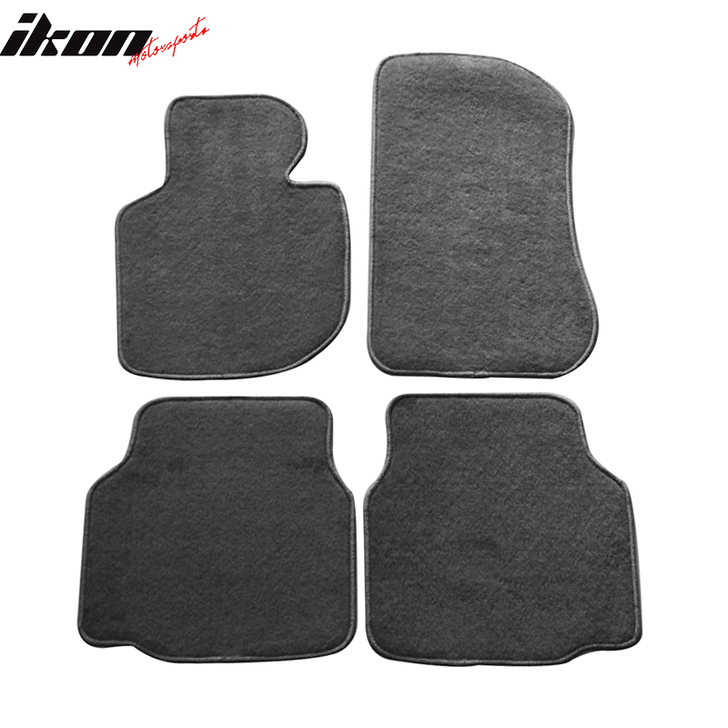 92-98 E36 3-Series Floor Mats Carpet Front & Rear Gray 4PC - Nylon FOR: (BMW)