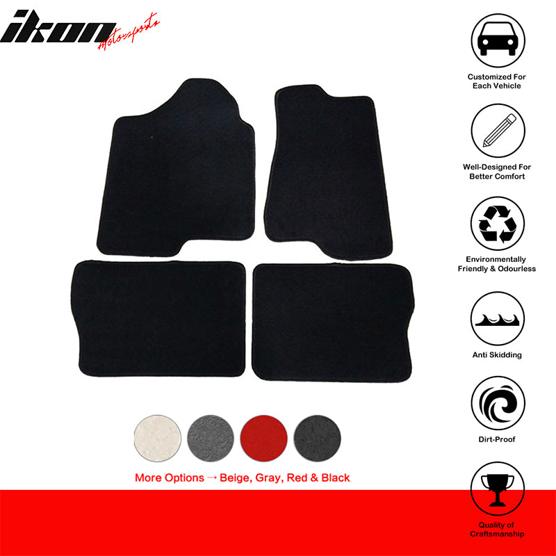 Car Floor Mat for 2003-2009 Hummer H2 Black Carpet 4PC Nylon