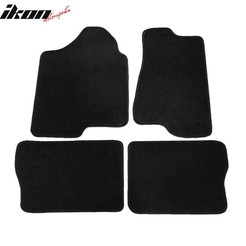 Floor Mats Compatible With 2003-2009 Hummer H2, 4Dr Factory Fitment Car Floor Mats Front & Rear Nylon by IKON MOTORSPORTS, 2004 2005 2006 2007 2008