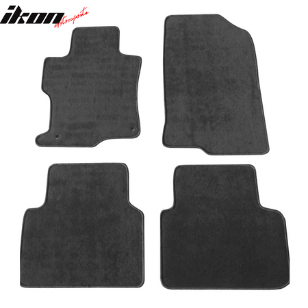 Fits 08-12 Honda Accord Floor Mats Nylon Gray Non-Slip Auto Carpets 4PC Set