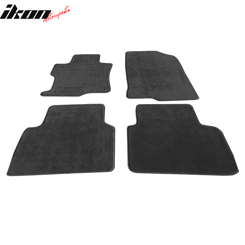 Fits 08-12 Honda Accord Floor Mats Nylon Gray Non-Slip Auto Carpets 4PC Set