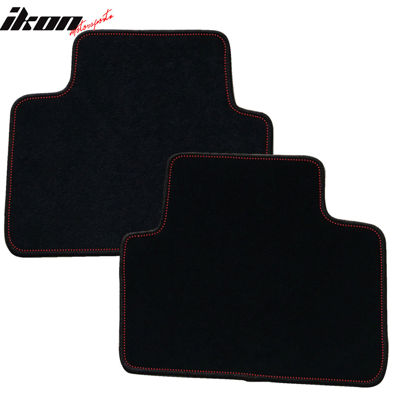 Fits 92-95 Honda Civic Floor Mats Nylon 1st 2nd Row Black Carpets w/ EG Logo 4PC