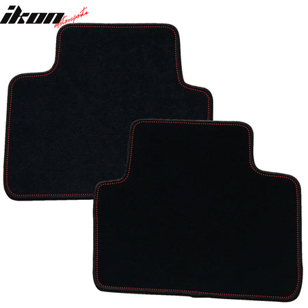 Fits 92-95 Honda Civic Floor Mats Nylon 1st 2nd Row Black Carpets w/ EG Logo 4PC