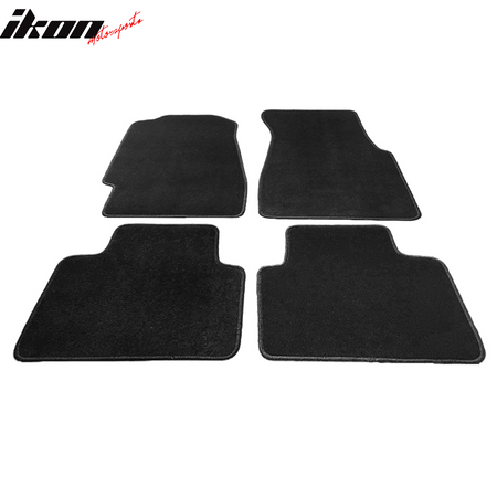 Fits 92-95 Honda Civic Car Floor Mats Liner Nylon 1st 2nd Row Black Carpets 4PC