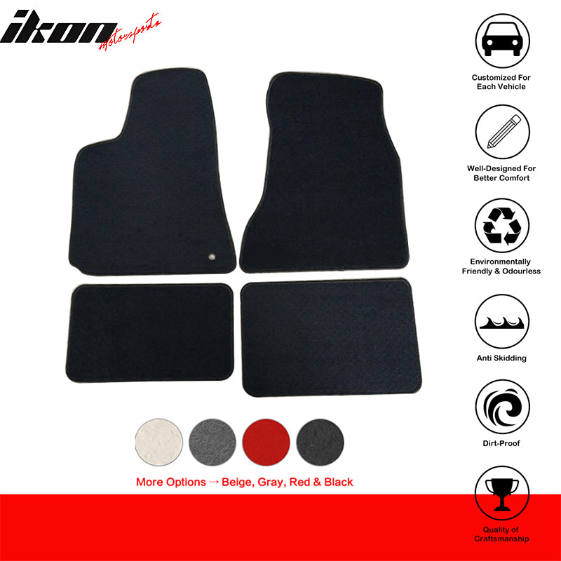 Car Floor Mat for 2005-2010 Chrysler 300 300C Black Carpet 4PC Nylon