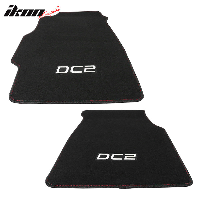 Fits 94-01 Acura Integra DC2 Logo 5PCS Floor Mats Carpet Front Rear Nylon Black