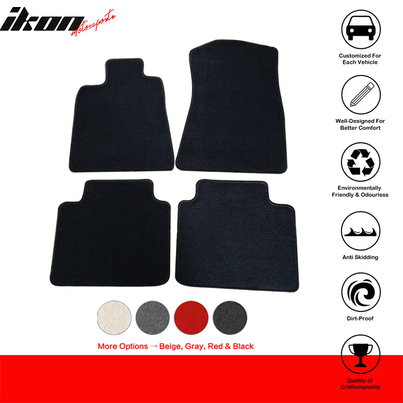 Car Floor Mat for 2006-2011 Lexus GS300 GS350 Black Carpet 4PC Nylon