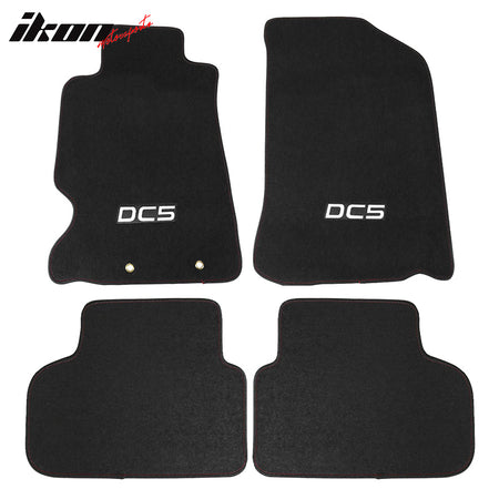 Fits 02-06 Acura RSX Car Auto OE Fitment Floor Mats Carpets Nylon Black DC5 Logo