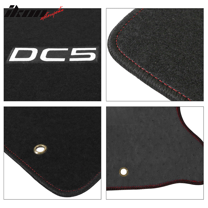 Fits 02-06 Acura RSX Car Auto OE Fitment Floor Mats Carpets Nylon Black DC5 Logo