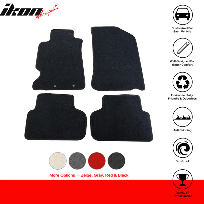 Car Floor Mat for 2002-2006 Acura RSX Black Carpet 4PC Nylon