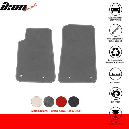 Floor Mats Compatible With 2010-2015 Chevrolet Camaro, Nylon Factory Fitment Car Floor Mats Front by IKON MOTORSPORTS, 2011 2012 2013 2014