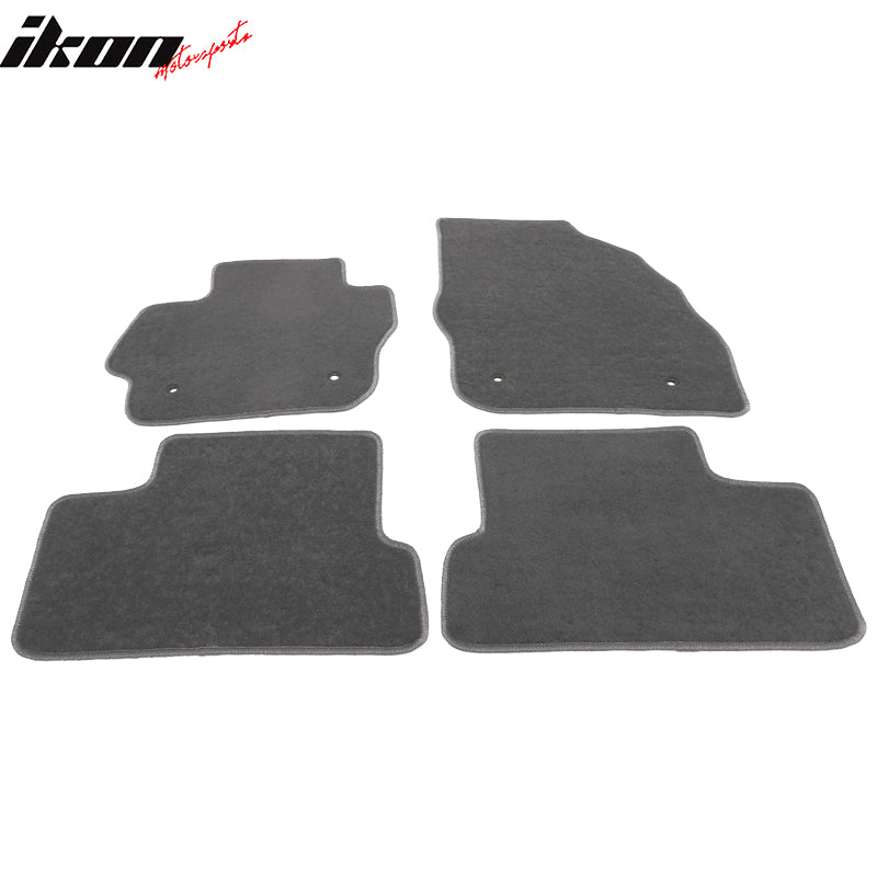 Fits 10-13 Mazda 3 Floor Mats Gray Nylon Carpet 1st 2nd Row 4PC Liner Protection