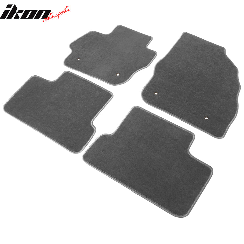 Fits 10-13 Mazda 3 Floor Mats Gray Nylon Carpet 1st 2nd Row 4PC Liner Protection