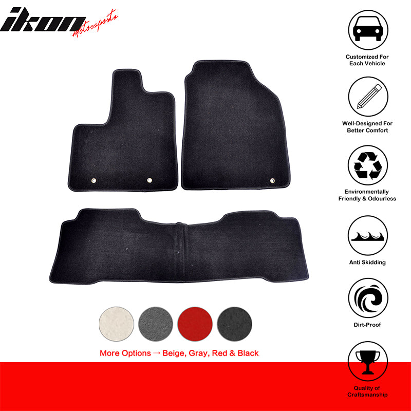 Car Floor Mat for 2001-2006 Acura MDX Black Carpet 3PC Nylon