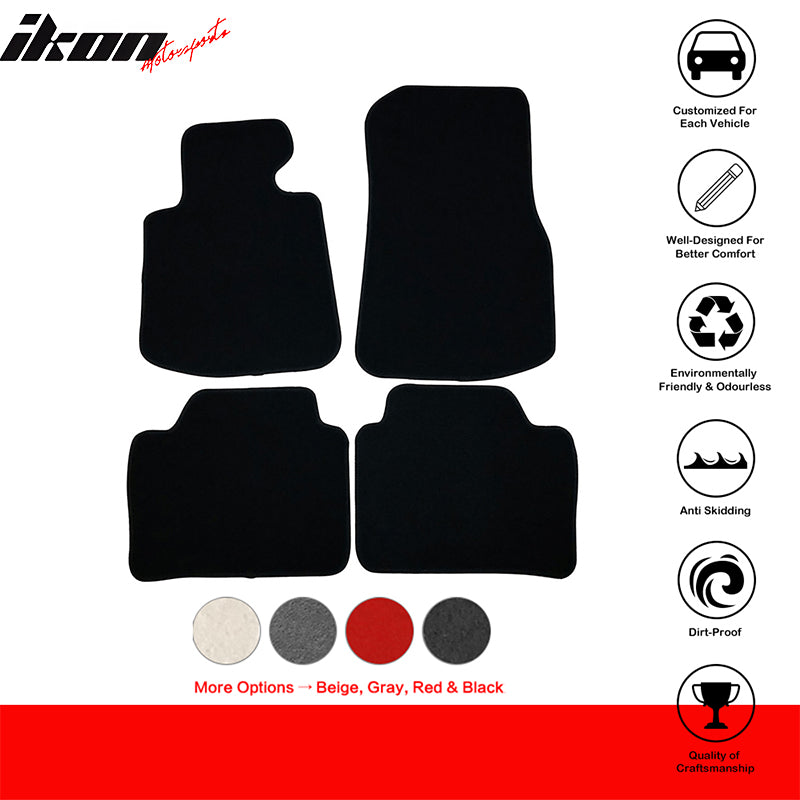 Car Floor Mat for 2014-2020 BMW F32 4 Series Black Carpet 4PC Nylon