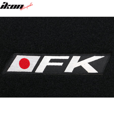 IKON MOTORSPORTS Floor Mat Compatible With 2016-2021 Honda Civic 4DR Factory Fitment Floor Mats Carpet Front & Rear 4PC Nylon