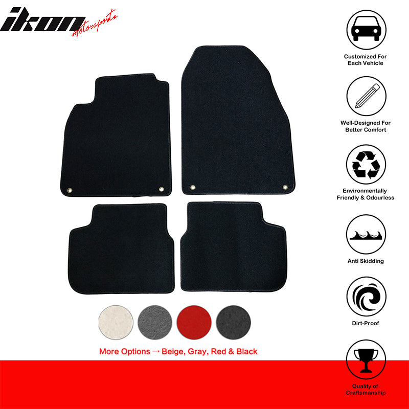 Car Floor Mat for 2003-2011 Saab 9-3 Black Carpet 4PC Nylon