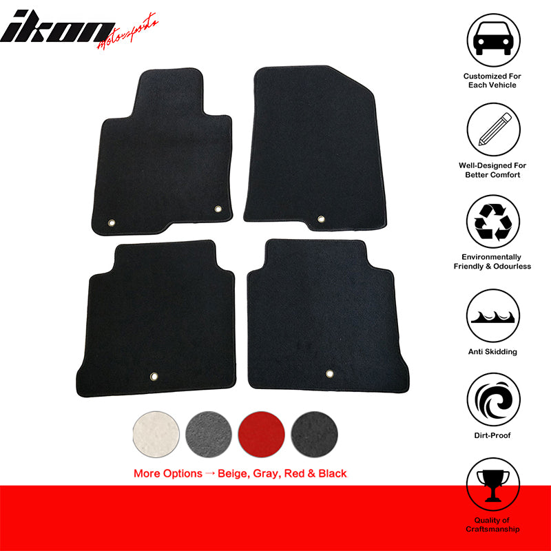 Car Floor Mat for 2016-2020 Kia Optima Black Carpet 4PC Nylon