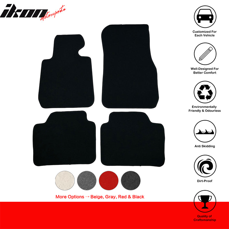 Car Floor Mat for 2012-2018 BMW F30 3 Series Sedan Black Carpet 4PC